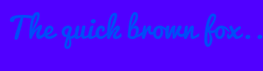 Image with Font Color 004BF8 and Background Color 5000FF